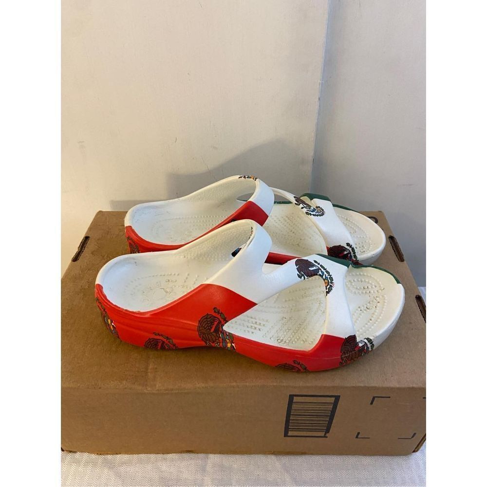 Dawgs Z strap rubber comfort sandals size 7 Eagle Red Green Mexico flag